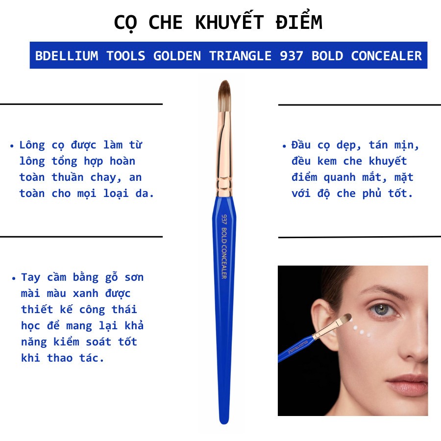 Cọ Che Khuyết Điểm Chi Tiết BDELLIUM TOOLS Bold Concealer B937